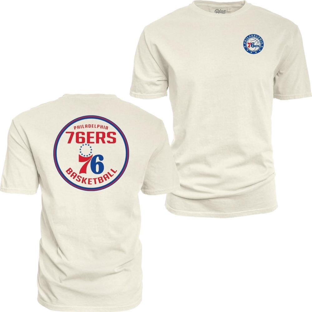 Blue 84 Nba Unisex-Adult Nba  T-Shirt Ringspun Frontback Ivory 2 Sided